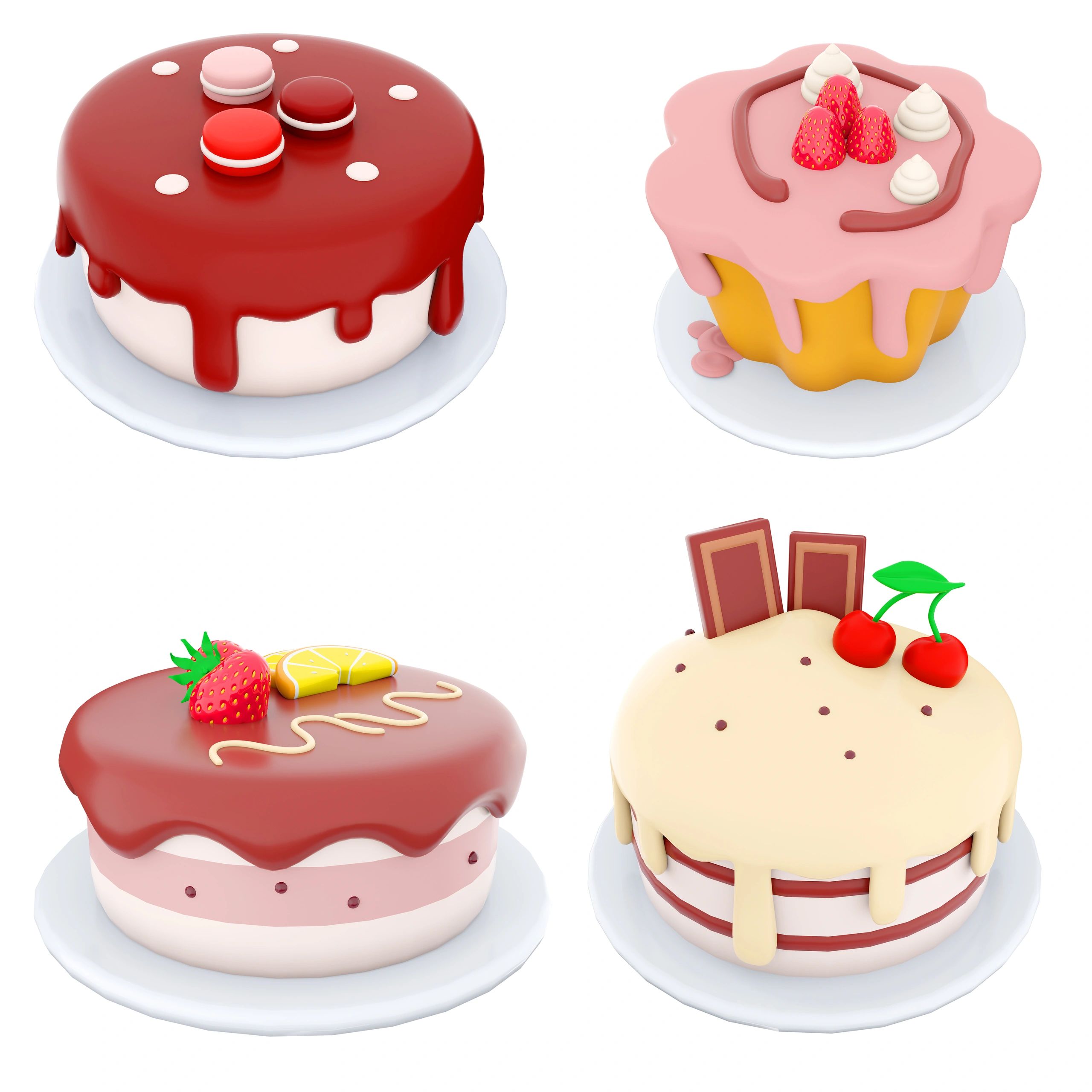 Raspberry cake with fresh berries